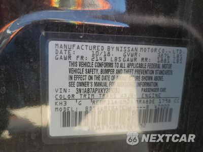 Zdjęcie 15 z 15 samochodu: 2019 NISSAN SENTRA S VIN:3N1AB7APXKY249792 - miniatura
