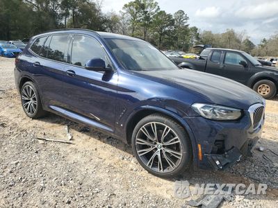 Czwarte zdjęcie samochodu z boku: 2022 BMW X3 SDRIVE30I VIN:5UX43DP00N9K52130 - miniatura