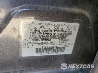 Zdjęcie 12 z 12 samochodu: 2013 NISSAN SENTRA S VIN:3N1AB7AP8DL773247 - miniatura