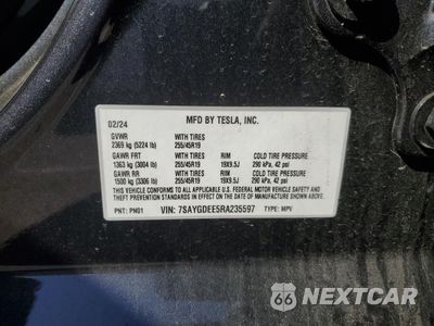 Zdjęcie 14 z 14 samochodu: 2024 TESLA MODEL Y VIN:7SAYGDEE5RA235597 - miniatura