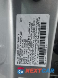 Zdjęcie 12 z 12 samochodu: 2021 ACURA TLX TECH A VIN:19UUB6F55MA011918 - miniatura