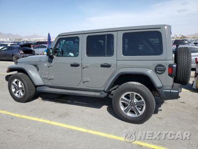 Drugie zdjęcie samochodu z przodu: 2021 JEEP WRANGLER UNLIMITED SAHARA VIN:1C4HJXEG9MW772112 - miniatura