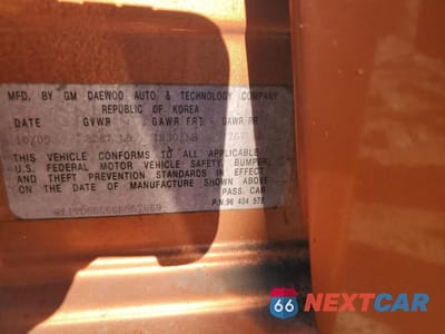Zdjęcie 14 z 14 samochodu: 2006 CHEVROLET AVEO BASE VIN:KL1TD66666B557869 - miniatura