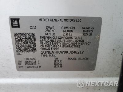 Zdjęcie 13 z 14 samochodu: 2019 CHEVROLET TRAVERSE LT VIN:1GNEVHKW8KJ248217 - miniatura