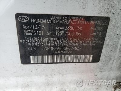 Zdjęcie 12 z 12 samochodu: 2016 HYUNDAI ELANTRA SE VIN:5NPDH4AE6GH674937 - miniatura