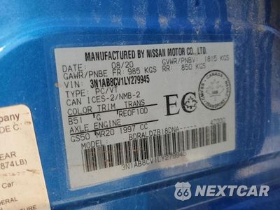 Zdjęcie 13 z 13 samochodu: 2020 NISSAN SENTRA SV VIN:3N1AB8CV1LY279945 - miniatura