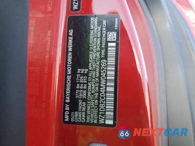 Zdjęcie 14 z 14 samochodu: 2021 TOYOTA SUPRA VIN:WZ1DB2C04MW045269 - miniatura