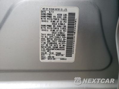 Zdjęcie 15 z 15 samochodu: 2012 NISSAN ROGUE S VIN:JN8AS5MTXCW600269 - miniatura