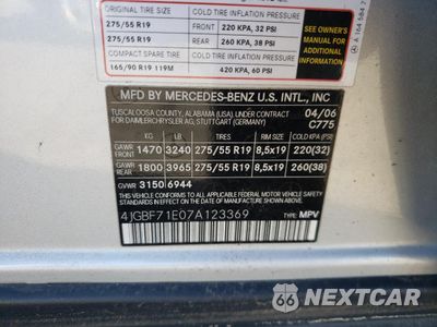 Zdjęcie 16 z 16 samochodu: 2007 MERCEDES-BENZ GL 450 4MATIC VIN:4JGBF71E07A123369 - miniatura