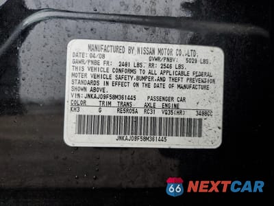 Zdjęcie 14 z 14 samochodu: 2008 INFINITI EX35 BASE VIN:JNKAJ09F58M361445 - miniatura