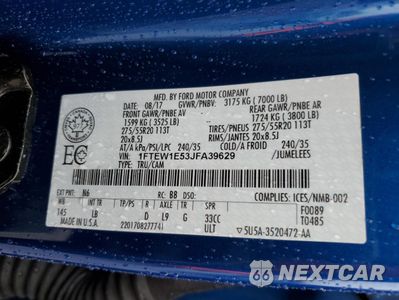Zdjęcie 14 z 15 samochodu: 2018 FORD F150 SUPERCREW VIN:1FTEW1E53JFA39629 - miniatura