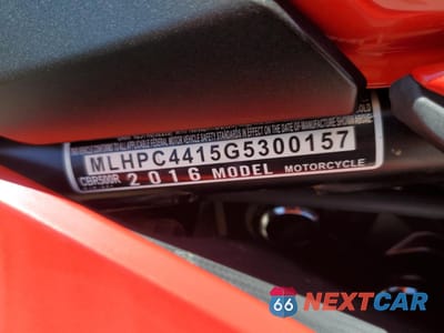 Zdjęcie 9 z 9 samochodu: 2016 HONDA CBR500 R VIN:MLHPC4415G5300157 - miniatura