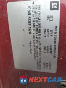 Zdjęcie 14 z 14 samochodu: 2008 PONTIAC G5 GT VIN:1G2AN18B287113294 - miniatura