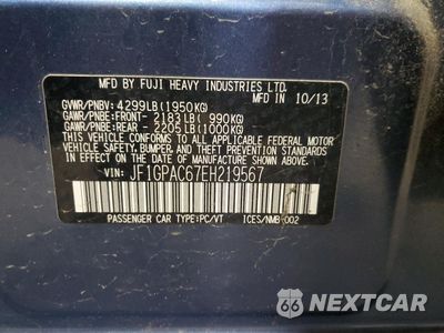 Zdjęcie 14 z 14 samochodu: 2014 SUBARU IMPREZA PREMIUM VIN:JF1GPAC67EH219567 - miniatura