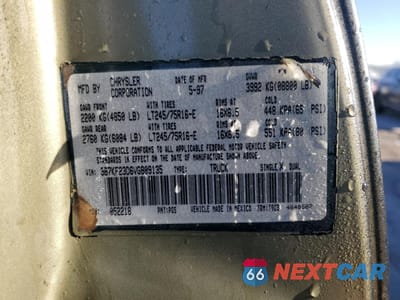 Zdjęcie 12 z 12 samochodu: 1997 DODGE RAM 2500 VIN:3B7KF23D6VG809135 - miniatura