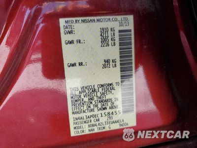 Zdjęcie 12 z 12 samochodu: 2014 NISSAN ALTIMA 2.5 VIN:1N4AL3AP0EC158455 - miniatura