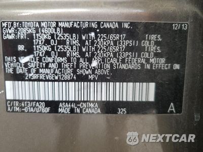 Zdjęcie 13 z 13 samochodu: 2014 TOYOTA RAV4 XLE VIN:2T3RFREV6EW128874 - miniatura