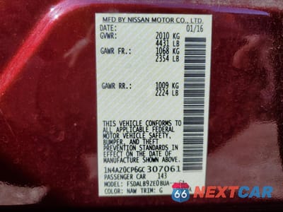Zdjęcie 12 z 12 samochodu: 2016 NISSAN LEAF S VIN:1N4AZ0CP6GC307061 - miniatura