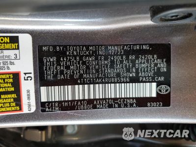 Zdjęcie 14 z 15 samochodu: 2024 TOYOTA CAMRY LE VIN:4T1C11AK4RU885966 - miniatura