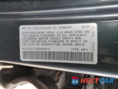 Zdjęcie 13 z 13 samochodu: 2006 VOLKSWAGEN TOUAREG 3.2 VIN:WVGZG77L36D005914 - miniatura