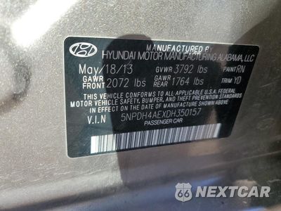 Zdjęcie 12 z 12 samochodu: 2013 HYUNDAI ELANTRA GLS VIN:5NPDH4AEXDH350157 - miniatura