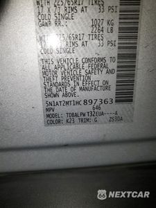 Zdjęcie 12 z 13 samochodu: 2017 NISSAN ROGUE S VIN:5N1AT2MT1HC897363 - miniatura