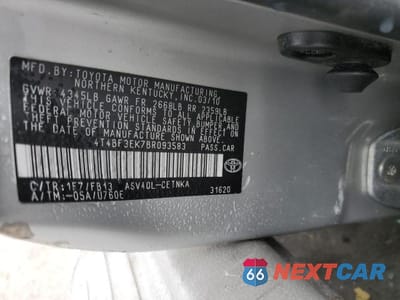 Zdjęcie 12 z 12 samochodu: 2011 TOYOTA CAMRY BASE VIN:4T4BF3EK7BR093583 - miniatura