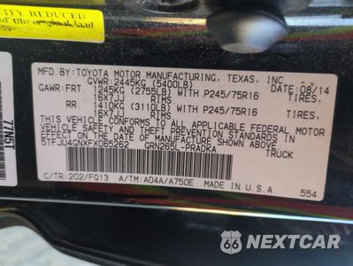 Zdjęcie 12 z 13 samochodu: 2015 TOYOTA TACOMA DOUBLE CAB PRERUNNER VIN:5TFJU4GNXFX065262 - miniatura