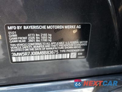 Zdjęcie 13 z 13 samochodu: 2021 BMW 330XI VIN:3MW5R7J08M8B83675 - miniatura