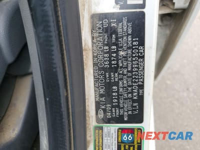 Zdjęcie 12 z 12 samochodu: 2009 KIA RIO BASE VIN:KNADE223996550181 - miniatura
