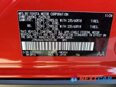 Zdjęcie 13 z 13 samochodu: 2024 TOYOTA BZ4X XLE VIN:JTMAAAAA1RA055188 - miniatura