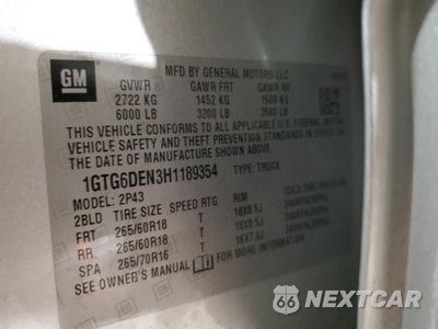 Zdjęcie 12 z 13 samochodu: 2017 GMC CANYON SLT VIN:1GTG6DEN3H1189354 - miniatura