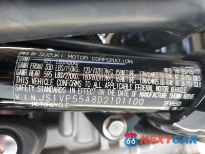 Zdjęcie 9 z 9 samochodu: 2013 SUZUKI SV650 VIN:JS1VP55A8D2101100 - miniatura