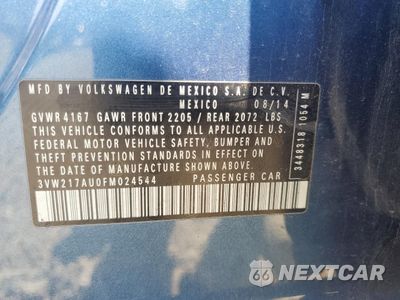 Zdjęcie 13 z 13 samochodu: 2015 VOLKSWAGEN GOLF VIN:3VW217AU0FM024544 - miniatura