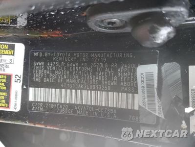 Zdjęcie 12 z 12 samochodu: 2020 TOYOTA CAMRY SE VIN:4T1G11AK3LU913250 - miniatura
