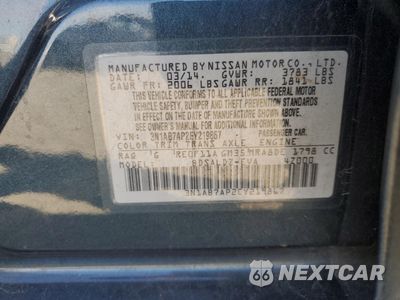 Zdjęcie 14 z 14 samochodu: 2014 NISSAN SENTRA S VIN:3N1AB7AP2EY219867 - miniatura
