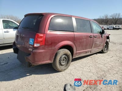 Trzecie zdjęcie samochodu z tyłu: 2019 DODGE GRAND CARAVAN SE VIN:2C4RDGBG1KR524829 - miniatura