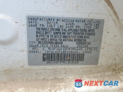 Zdjęcie 15 z 15 samochodu: 2019 NISSAN VERSA NOTE S VIN:3N1CE2CP9KL363120 - miniatura