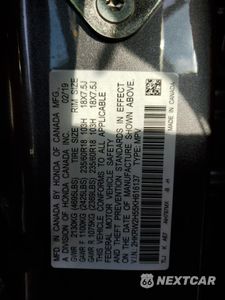 Zdjęcie 13 z 13 samochodu: 2019 HONDA CR-V EX VIN:2HKRW2H55KH616137 - miniatura