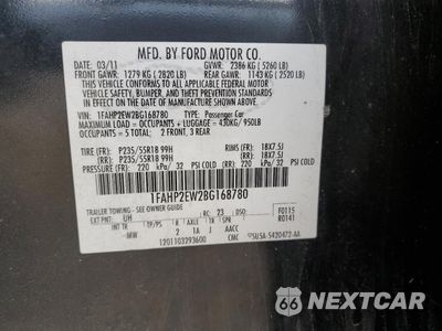 Zdjęcie 14 z 14 samochodu: 2011 FORD TAURUS SEL VIN:1FAHP2EW2BG168780 - miniatura