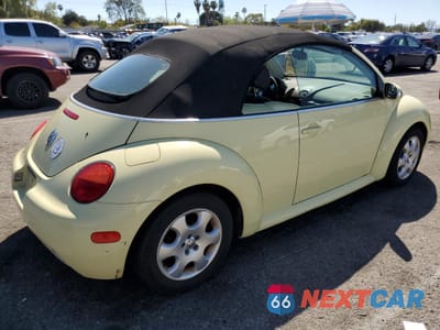 Trzecie zdjęcie samochodu z tyłu: 2003 VOLKSWAGEN NEW BEETLE GLS VIN:3VWCK21Y43M310335 - miniatura