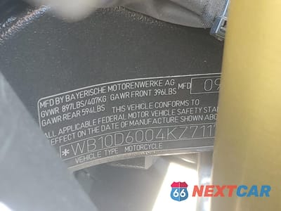 Zdjęcie 9 z 12 samochodu: 2019 BMW S 1000 RR VIN:WB10D6004KZ711770 - miniatura