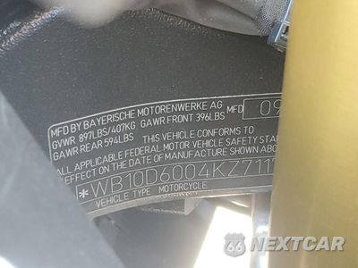Zdjęcie 9 z 12 samochodu: 2019 BMW S 1000 RR VIN:WB10D6004KZ711770 - miniatura