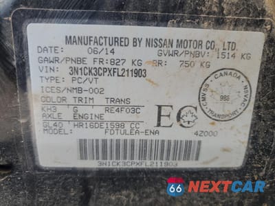 Zdjęcie 13 z 13 samochodu: 2015 NISSAN MICRA VIN:3N1CK3CPXFL211903 - miniatura