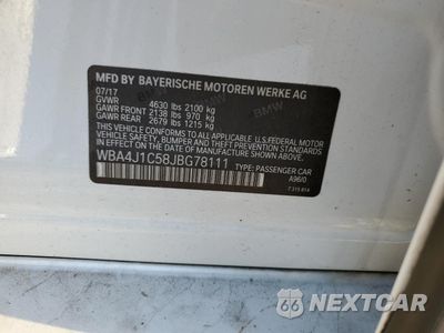 Zdjęcie 12 z 13 samochodu: 2018 BMW 430I GRAN COUPE VIN:WBA4J7C58JBG78111 - miniatura