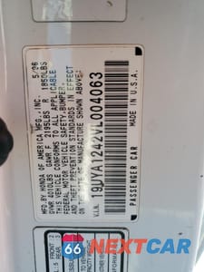Zdjęcie 12 z 12 samochodu: 1997 ACURA 2.2CL VIN:19UYA1242VL004063 - miniatura