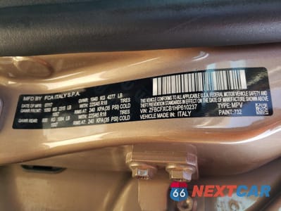 Zdjęcie 14 z 15 samochodu: 2017 FIAT 500X TREKKING VIN:ZFBCFXCB1HP610237 - miniatura