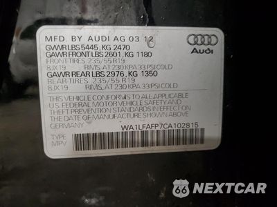 Zdjęcie 13 z 13 samochodu: 2012 AUDI Q5 PREMIUM PLUS VIN:WA1LFAFP7CA102815 - miniatura