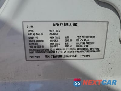 Zdjęcie 14 z 14 samochodu: 2024 TESLA MODEL Y VIN:7SAYGDEE9RA220049 - miniatura
