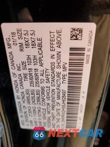 Zdjęcie 12 z 12 samochodu: 2018 HONDA CR-V EX VIN:2HKRW2H59JH628497 - miniatura